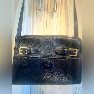 Dooney Bourke Vintage Pebbled Leather Black Crossbody Purse